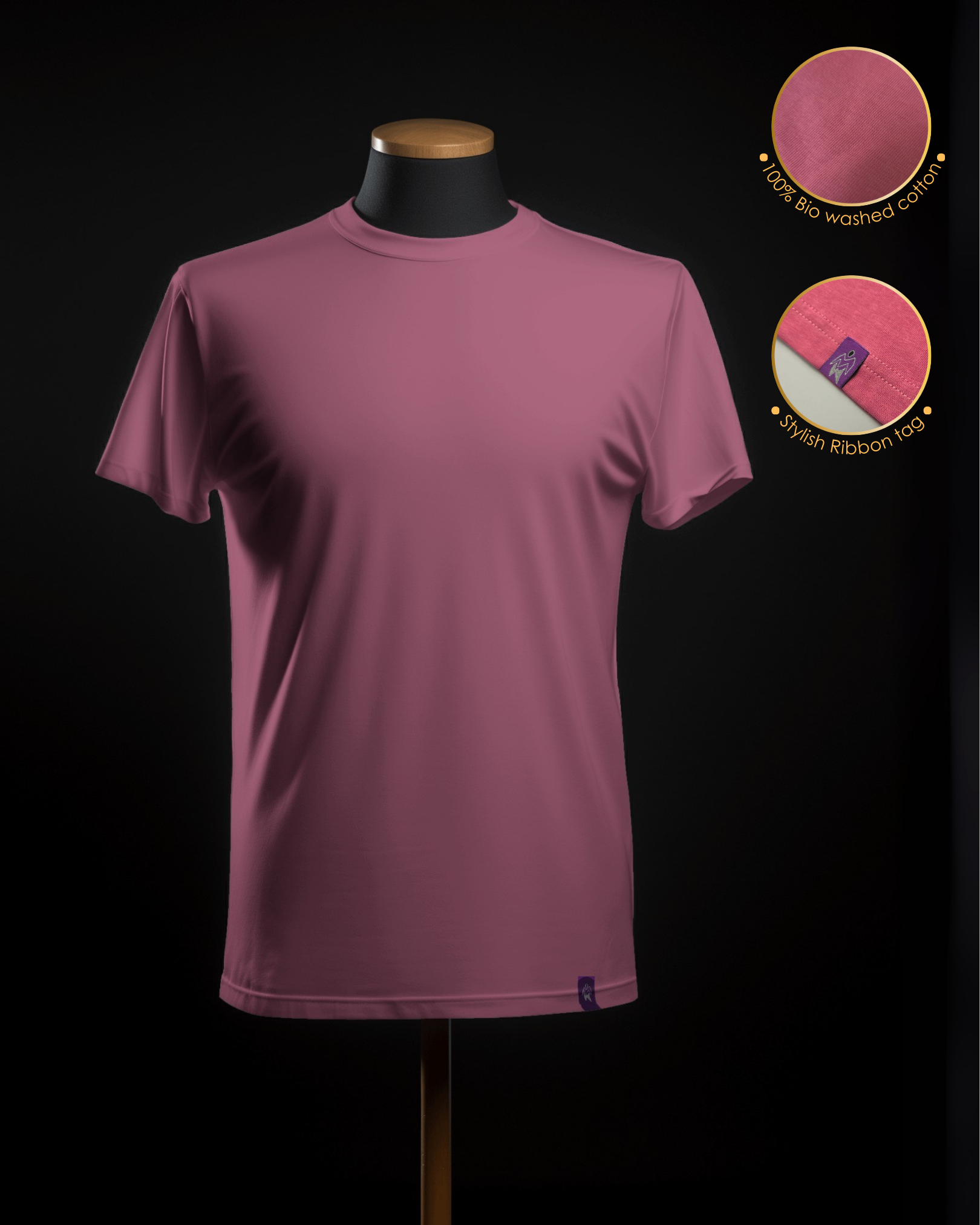 Premium Plain T-Shirt | 180 GSM Bio-washed Cotton